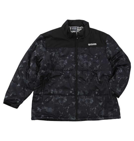 大きいサイズ メンズ OUTDOOR PRODUCTS デュスポ背裏アルミ 中綿 キルト ジャケット チャコール 1253-5322-2 3L 4L 5L 6L 7L 8L