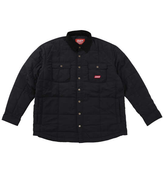 大きいサイズ メンズ Coleman キルトシャツ ジャケット ブラック 1273-5312-2 3L 4L 5L 6L