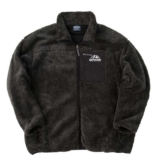 大きいサイズ メンズ OUTDOOR PRODUCTS 裏メッシュ ボア フリース ジャケット グレー 1253-5324-1 3L 4L 5L 6L 7L 8L