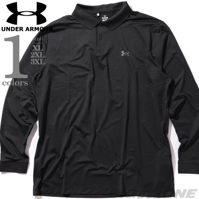 大きいサイズ メンズ UNDER ARMOUR アンダーアーマー 長袖 ポロシャツ USA直輸入 1379728-001