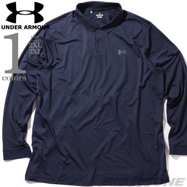 大きいサイズ メンズ UNDER ARMOUR アンダーアーマー 長袖 ポロシャツ USA直輸入 1379728-410