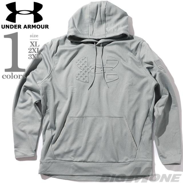 大きいサイズ メンズ UNDER ARMOUR アンダーアーマー エンボス加工 フリース プルオーバー パーカー USA直輸入 6004092-035