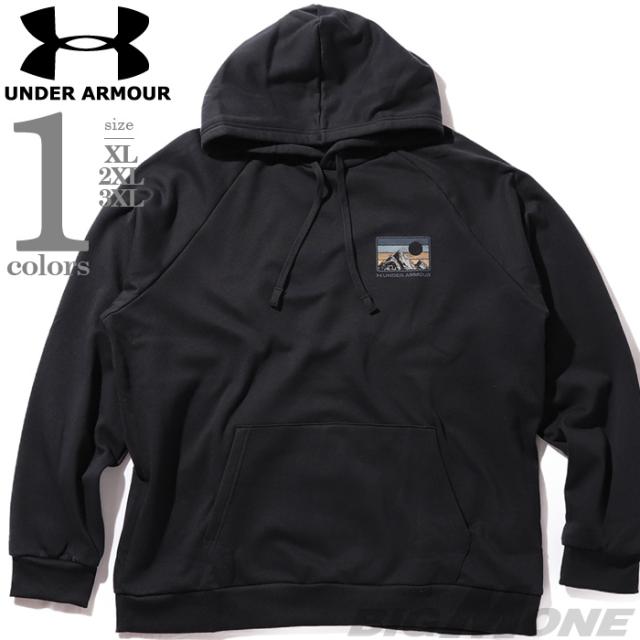 大きいサイズ メンズ UNDER ARMOUR アンダーアーマー プリント フリース プルオーバー パーカー USA直輸入 6010691-001