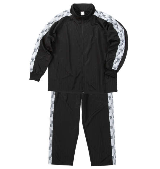 大きいサイズ メンズ Mc.S.P ハーフトーンドット切替 ジャージ セット ブラック×ホワイト 1256-5300-2 3L 4L 5L 6L 8L