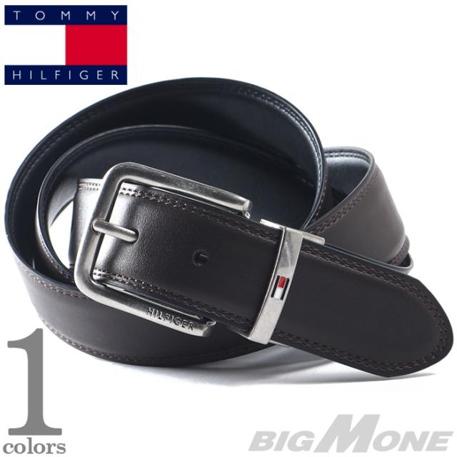 途轍も無い大きさ メンズ TOMMY HILFIGER トミーヒルフィガー リヴァーシブル なめし革 胴締め USA直輸入 11tl020039