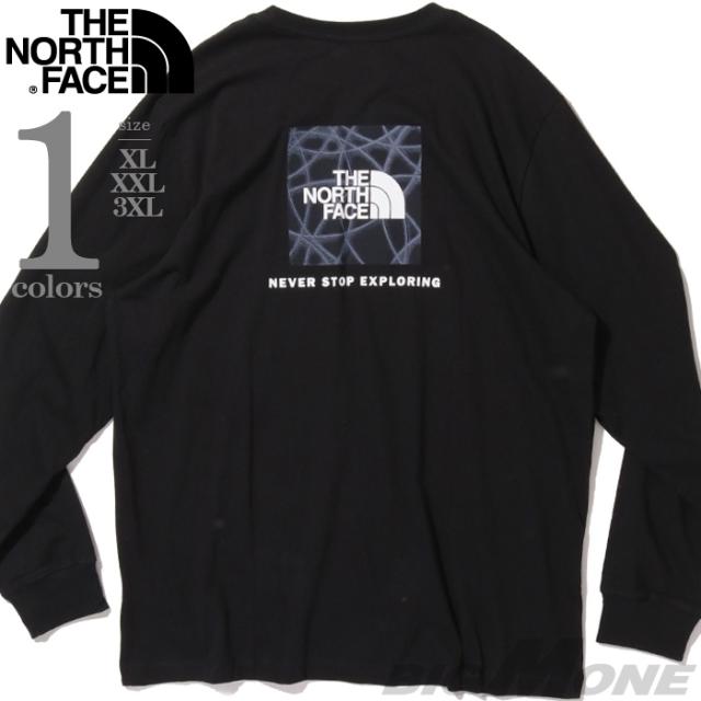 大きいサイズ メンズ THE NORTH FACE ノースフェイス プリント 長袖 Tシャツ USA直輸入 nf0a8evt-jk3