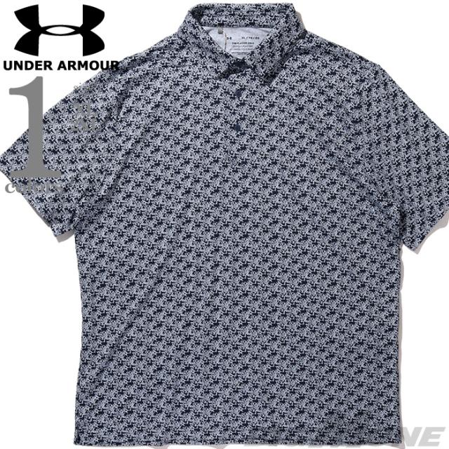 大きいサイズ メンズ UNDER ARMOUR アンダーアーマー 総柄 半袖 ゴルフ ポロシャツ USA直輸入 um0988-190