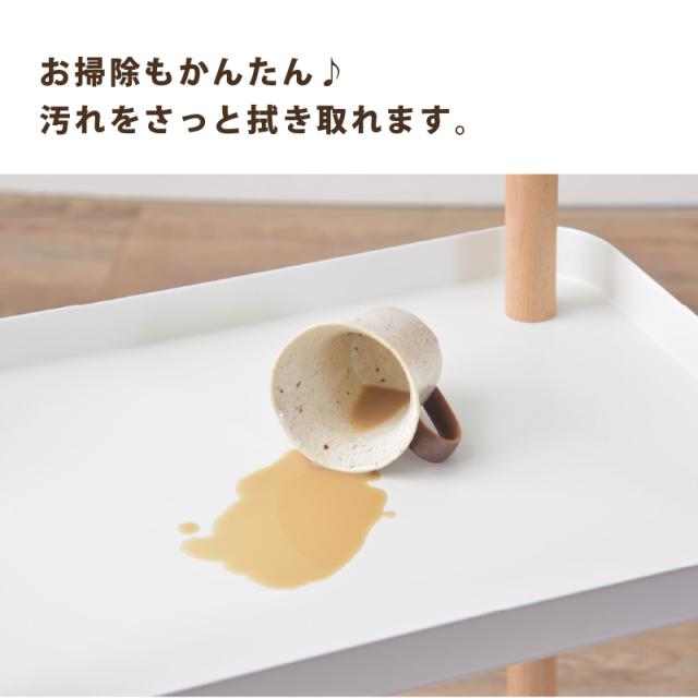 2段 マルチワゴン ワゴン キッチンワゴン サイドテーブル ナイトテーブル ラック キャスター付き 木製 天然木 スチール 収納 収納ラック 棚 便利 使いやすい シンプル おしゃれ かわいい 北欧 ナチュラル キッチン リビング 家具 新生活 敬老の日_4
