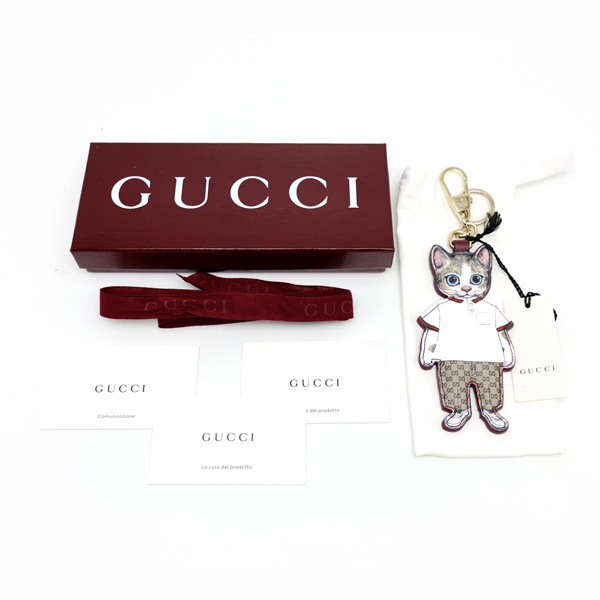 【楠本質店/元住吉】未使用　GUCCI/グッチ　ヒグチユウコ　キーチェーン　猫　Boris　箱付【中古】_6