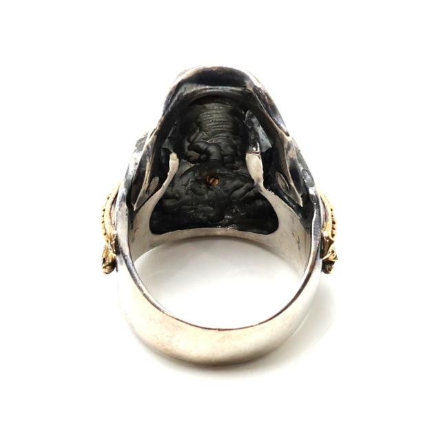 【楠本質店/元住吉】 ネペンテス　NEPENTHES　ヴェスティビュール　Vestibule　スカルリング　シルバー925/K18　サイズ19号　シルバーアクセ　25.9g【中古】_6