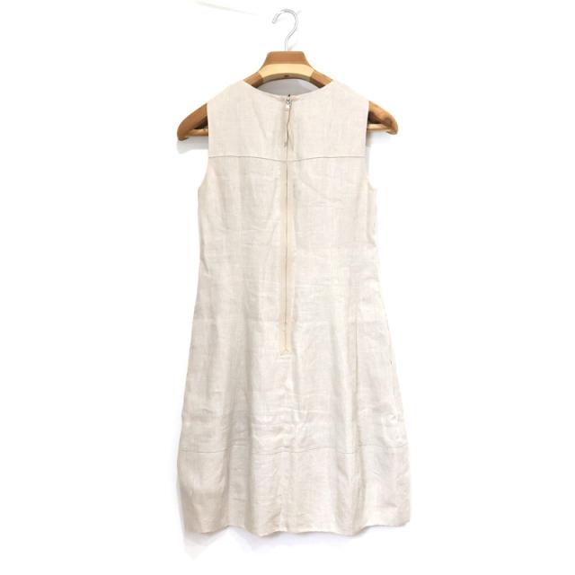 【楠本質店/元住吉】美品　フォクシー/FOXEY　34206-SOFG58T　ワンピース　レディース　サイズ：38　ベージュ　麻【中古】_1