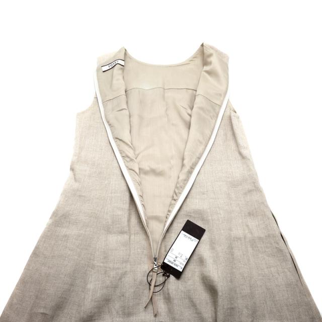 【楠本質店/元住吉】美品　フォクシー/FOXEY　34206-SOFG58T　ワンピース　レディース　サイズ：38　ベージュ　麻【中古】_3