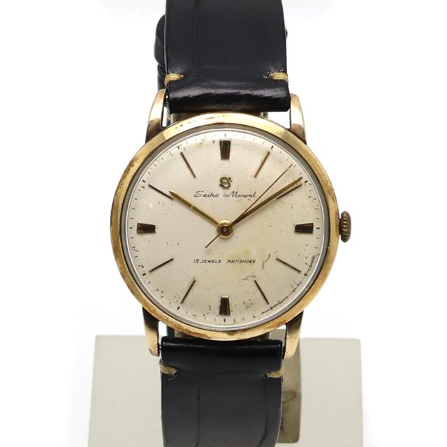 【楠本質店/元住吉】セイコー　マーベル　SEIKO MARVEL　19石　GF　ANTISHOCK　手巻　メンズ　腕時計　ヴィンテージウォッチ【中古】