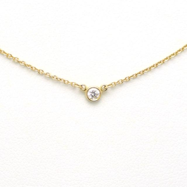 【楠本質店/元住吉】ティファニー　K18　バイザヤード ネックレス　トップ直径約3.3mm【中古】