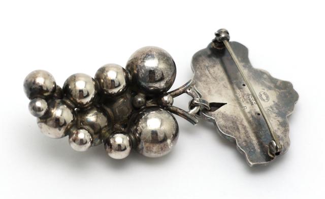 【楠本質店/元住吉】ジョージ ジェンセン/GEORG JENSEN　シルバー925　ぶどう ブローチ　217B【中古】_9