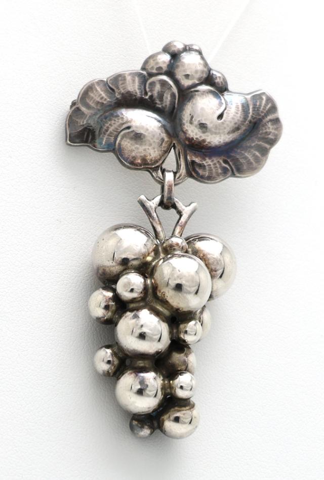【楠本質店/元住吉】ジョージ ジェンセン/GEORG JENSEN　シルバー925　ぶどう ブローチ　217B【中古】_1