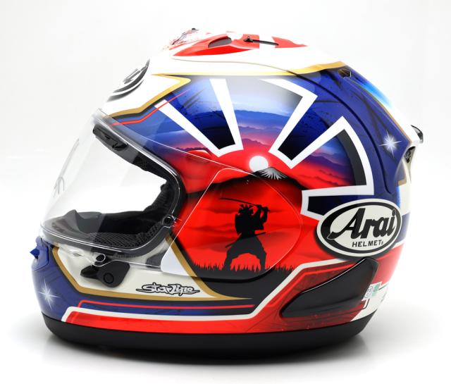 【楠本質店/元住吉】アライ/Arai　ヘルメット　ペドロサ サムライ スピリット 青　RX-7X　61・62サイズ　ペドロサ サイン入り【中古】_2