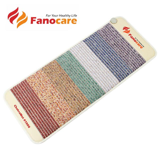 Fanocare 温熱バイオマット(60×150cm) 7種類の天然石 ChakraMat R1000 MAT-17-03 マイナスイオン・遠赤外線ストーンマット パワーストーン ヒーティングパッド ヨガ理論 7つのチャクラ