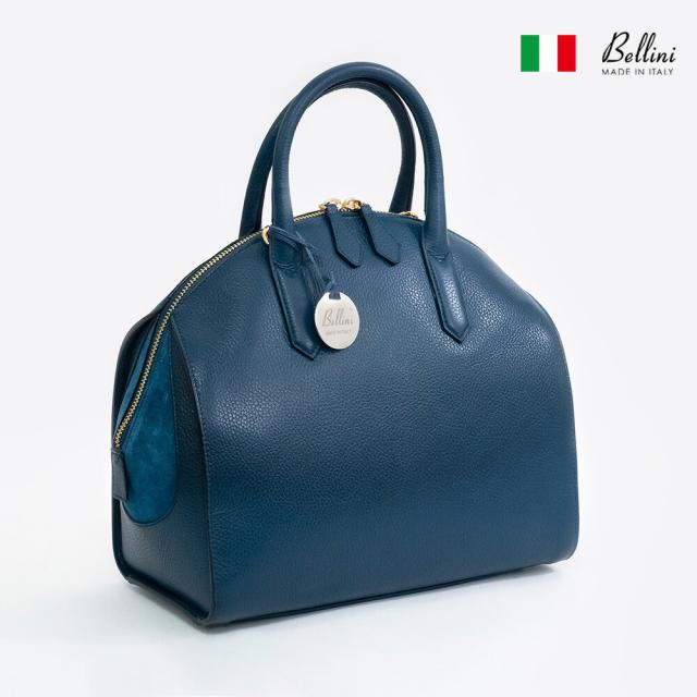 Bellini ボルゲリ 2WAYハンドバッグ ネイビー レディース イタリア製 本革バッグ 高級牛革 プレミアム 100％イタリアンレザー カーフレザー SCOPETI BACKPACK Made in Italy FB001AGC