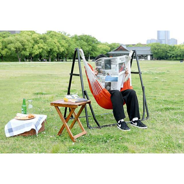 3WAY自立式ポータブルハンモック   ブラウン Sifflus シフラス_4