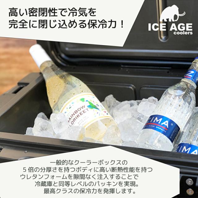 ICE AGE アイスエイジ クーラーボックス 42.6L 45QT  (タン) 保冷 キャンプ アウトドア バーベキュー 釣り 収納 キュリアス