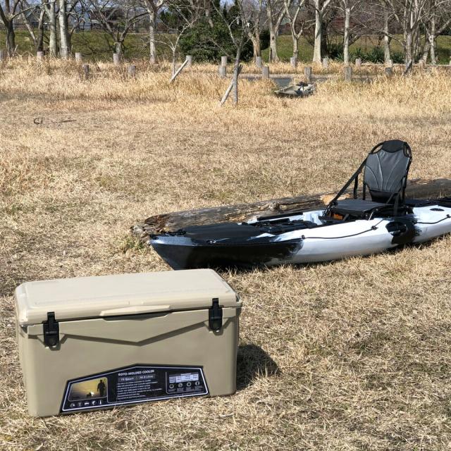 ICE AGE アイスエイジ クーラーボックス 42.6L 45QT  (タン) 保冷 キャンプ アウトドア バーベキュー 釣り 収納 キュリアス