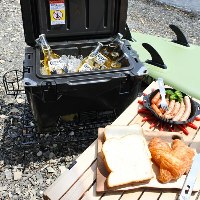 ICE AGE アイスエイジ クーラーボックス 42.6L 45QT  (タン) 保冷 キャンプ アウトドア バーベキュー 釣り 収納 キュリアス