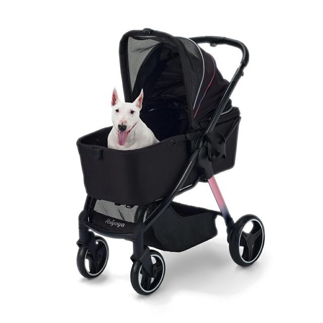 ibiyaya レトロ リュクス ペット ストローラー ペットカート (プリズムブラック) 耐荷重25kg  犬用 ベビーカー おすすめ 多頭 中型犬 小型犬 分離型 ブランド おしゃれ 4輪 折りたたみ 通気性 散歩 おでかけ Retro Luxe Pet Stroller イビヤヤ FS2102