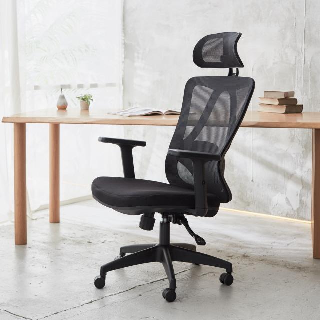 【ilooiloo公式】オフィスチェア メッシュ ハイバック ヘッドレスト付き 135°シンクロロッキング 4Dランバーサポート 高さ調節アームレスト 人間工学デザイン(ゲルクッションなし, ブラック)_8