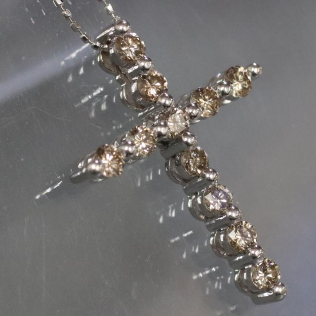 K18WG/750ダイヤモンドペンダント D1.00 4.5g ホワイトゴールド_3