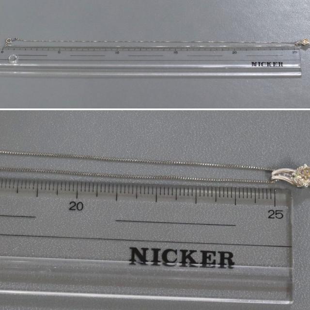 Pt900/850ブラウンダイヤモンドネックレス D0.578 2.5g 50cm プラチナ_7