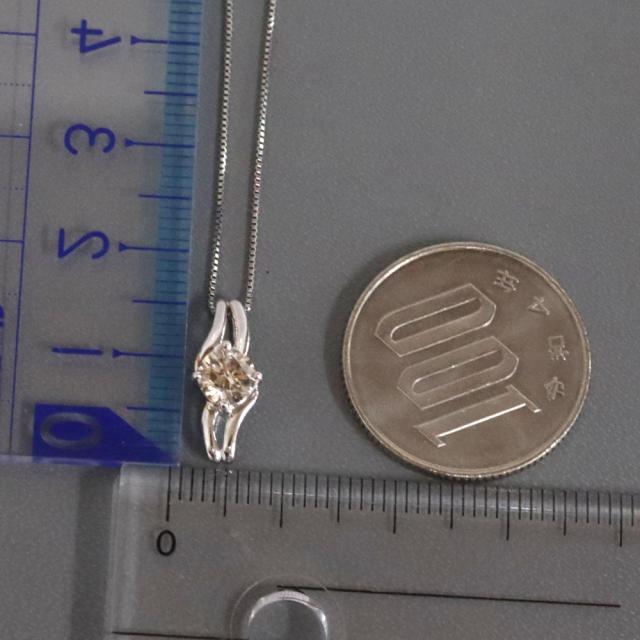 Pt900/850ブラウンダイヤモンドネックレス D0.578 2.5g 50cm プラチナ_8