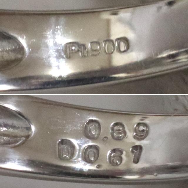 Pt900ルビーダイヤモンドリング R0.89 D0.61 5.7g #15 プラチナ_6