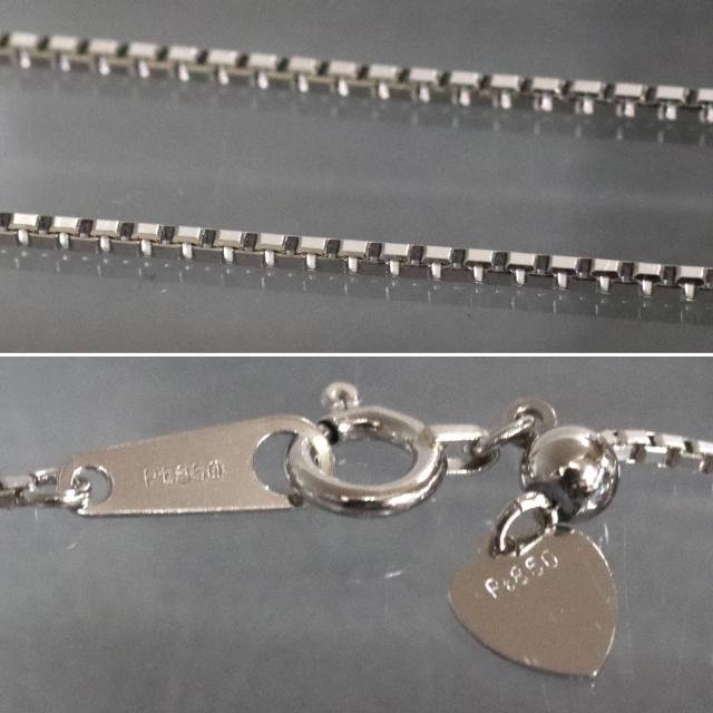 Pt900/850ピンクサファイアダイヤモンドネックレス フラワーモチーフ PS1.385 D0.24 5.5g AJ付45cm プラチナ_6