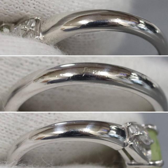 Pt900クリソベリルキャッツアイダイヤモンドリング CE1.47 D0.30 6.2g #10 プラチナ_6