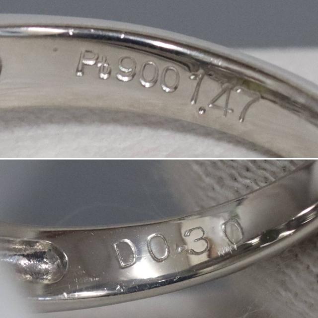 Pt900クリソベリルキャッツアイダイヤモンドリング CE1.47 D0.30 6.2g #10 プラチナ_7