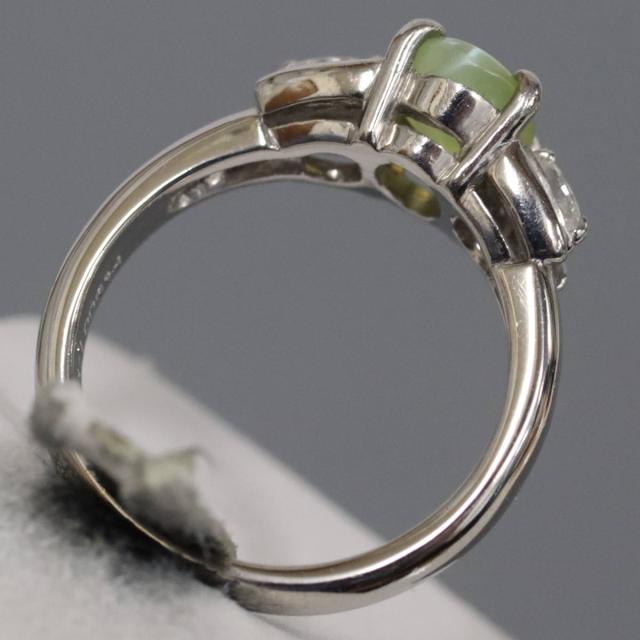 Pt900クリソベリルキャッツアイダイヤモンドリング CE1.47 D0.30 6.2g #10 プラチナ_5