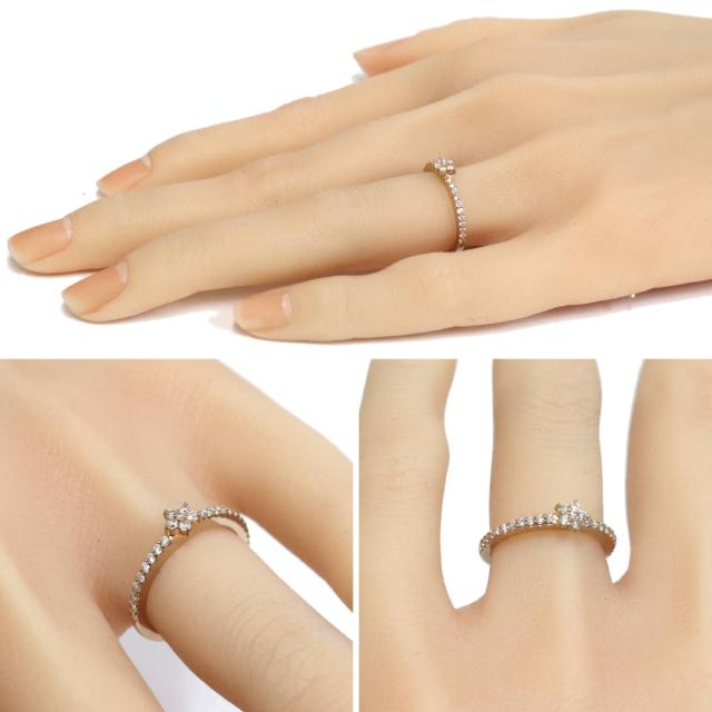 18金 K18 YG ハーフエタニティリング 9号 0.30ct 18金 K18 YG ハーフエタニティリング 9号 0.30ct K18YG ダイヤモンド