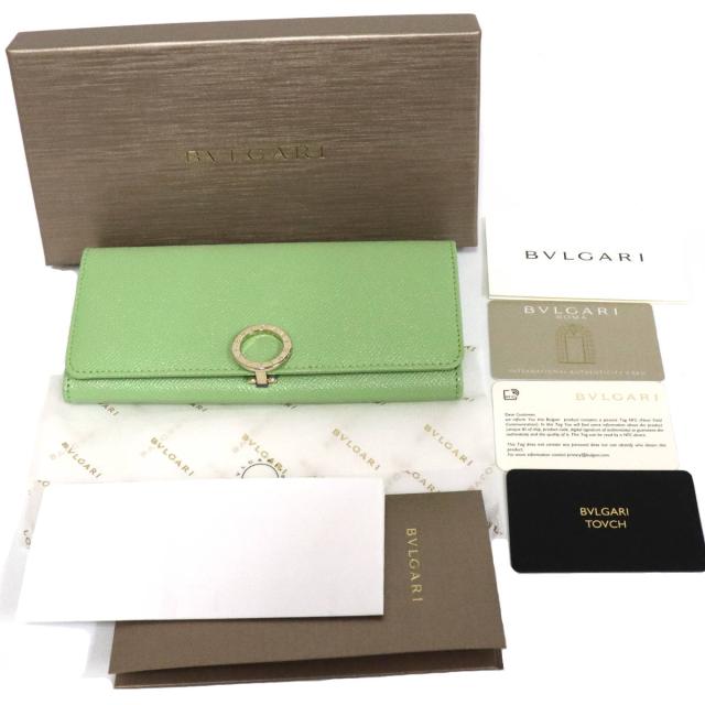 ブルガリ ウォレット コンチネンタル ブルガリ ブルガリ(289762)ミントグリーン ピンク 長財布