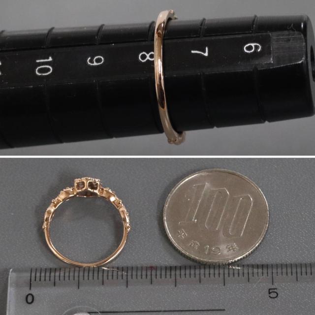 K10PGダイヤモンドリング D0.18 1.0g #8 10金 ピンクゴールド_7