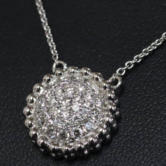 18K/750ダイヤモンドネックレス D0.61 5.1g 41cm ホワイトゴールド WG_6