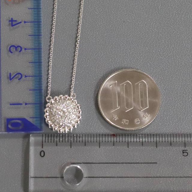 18K/750ダイヤモンドネックレス D0.61 5.1g 41cm ホワイトゴールド WG_9