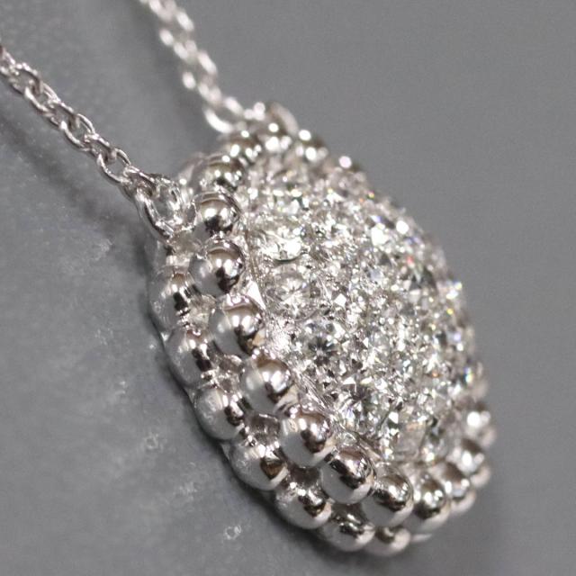 18K/750ダイヤモンドネックレス D0.61 5.1g 41cm ホワイトゴールド WG_1