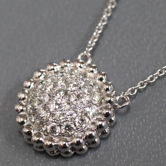 18K/750ダイヤモンドネックレス D0.61 5.1g 41cm ホワイトゴールド WG_2