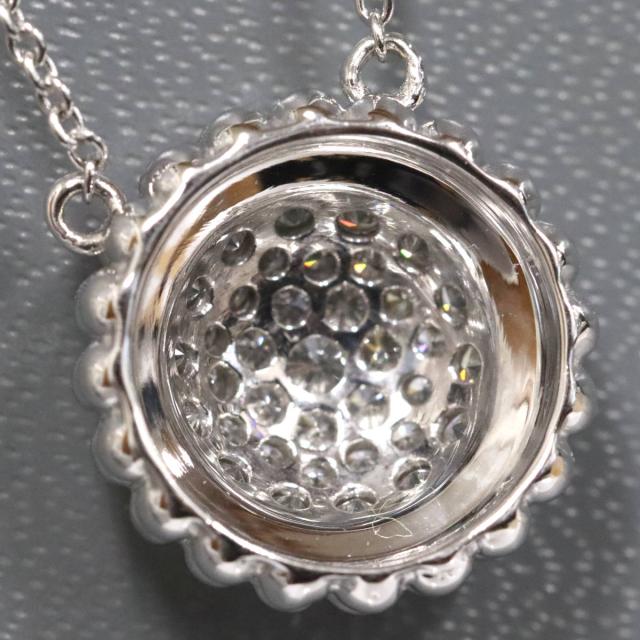 18K/750ダイヤモンドネックレス D0.61 5.1g 41cm ホワイトゴールド WG_4