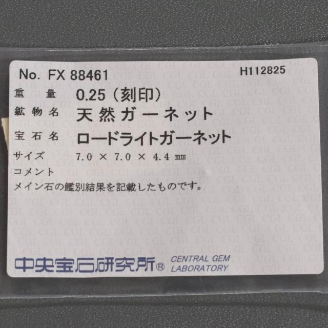 K18ロードライトガーネットダイヤモンドリング D0.25 4.9g #11 ソーティング イエローゴールド 11号_9