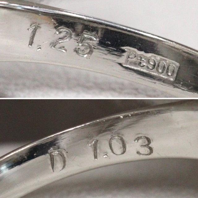 Pt900ルビーダイヤモンドリング R1.25 D1.03　6.2ｇ #11.5 ＧＩＡ鑑別書　プラチナ タイ産ルビー 11.5号 テーパーダイヤ_5