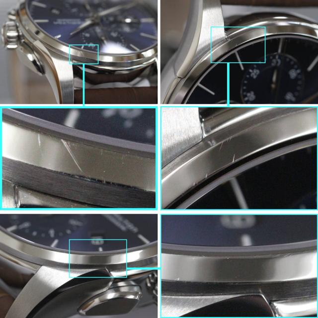 ハミルトン ジャズマスター Auto Chrono(H32586541)42mm ブルー文字盤 クロノグラフ レザーベルト_4