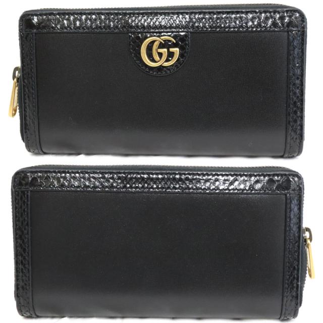 【中古】グッチ オフィディア ジップアラウンドウォレット(706844)日本限定/パイソン 財布