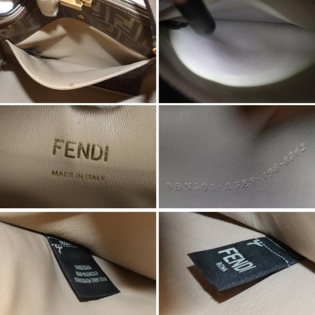 【中古】フェンディ ピーカブー エックスライト(8BN304-A5E9)FENDI Peekaboo Xlite ハンドバッグ ブラウン レザー_9